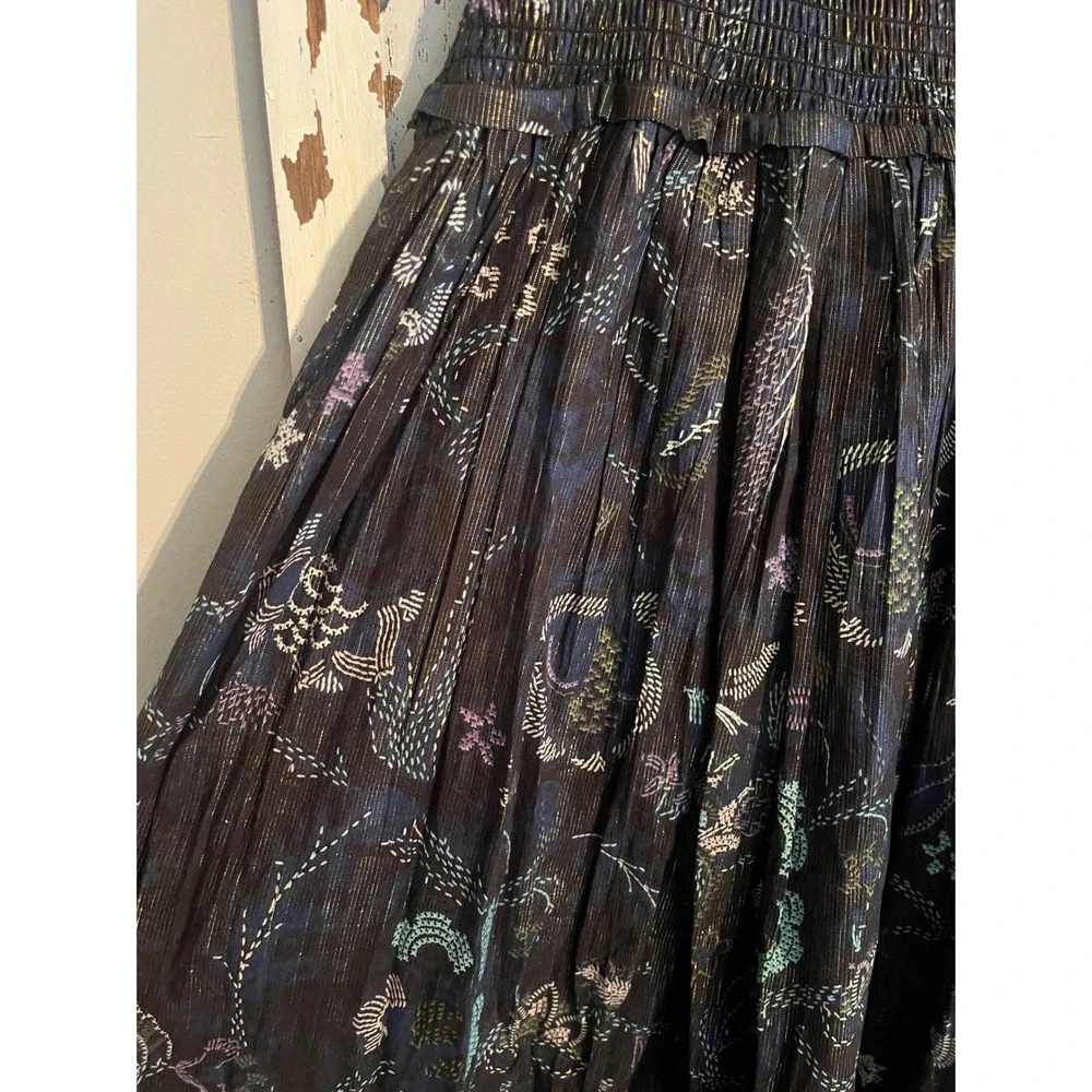 Maria Cher Long Skirt 100% Cotton‎ Multi Color Size Small